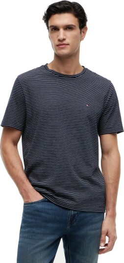 Tommy Hilfiger Ess Seasonal Reg Fit Stripe Tee Navy XL