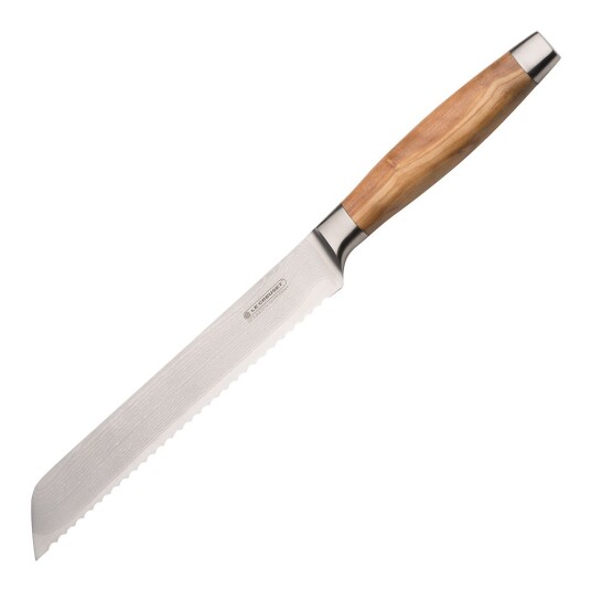 Le Creuset Brødkniv 20 cm oliventrehåndtak