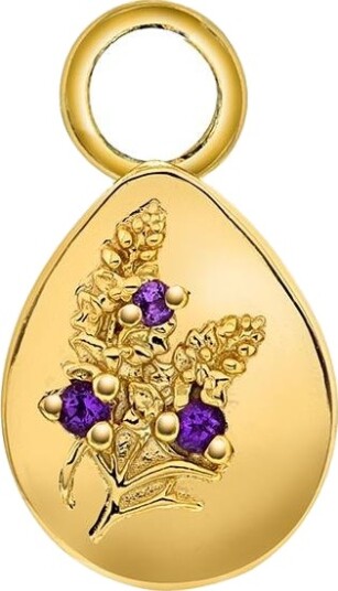 Sandra Lyng X Pan Jewelry Smilyng charms i 925 forgylt sølv med ametyst