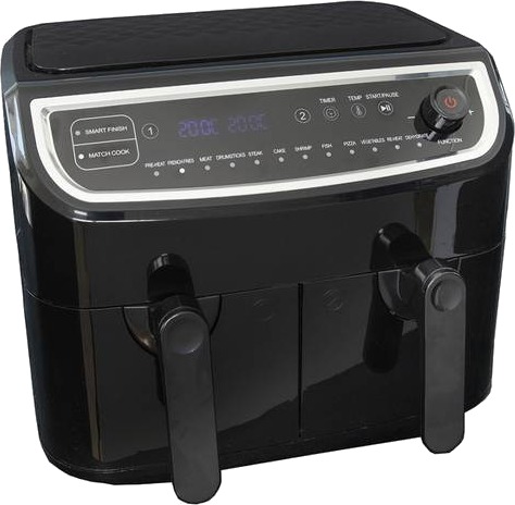 Gastronoma Dobbel Airfryer 9L 2400W XXL Svart
