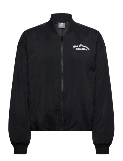 New Balance Linear Heritage Woven Bomber Jacket - Black - XS New Balance Linear Heritage Woven Bomber Jacket - Black - XS