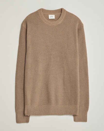Les Deux Rib Crewneck Knit Dark Sand Les Deux Rib Crewneck Knit Dark Sand