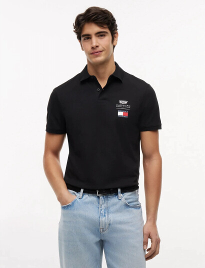 Tommy Hilfiger Th X Cf1 Logo Polo Black S Tommy Hilfiger Th X Cf1 Logo Polo Black S
