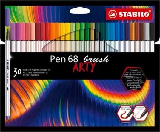 STABILO Pen 68 ARTY carton pack of 30 brush pens STABILO Pen 68 ARTY carton pack of 30 brush pens