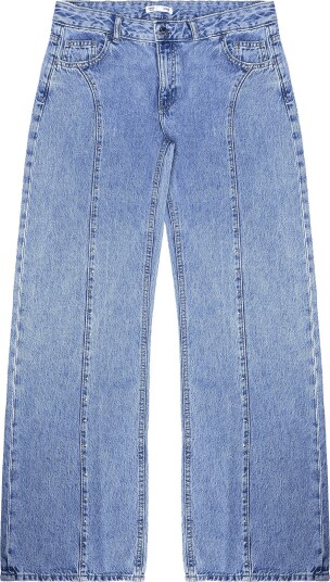 Mango Teen Low-Waist Studded Jeans - OPEN BLUE - 36