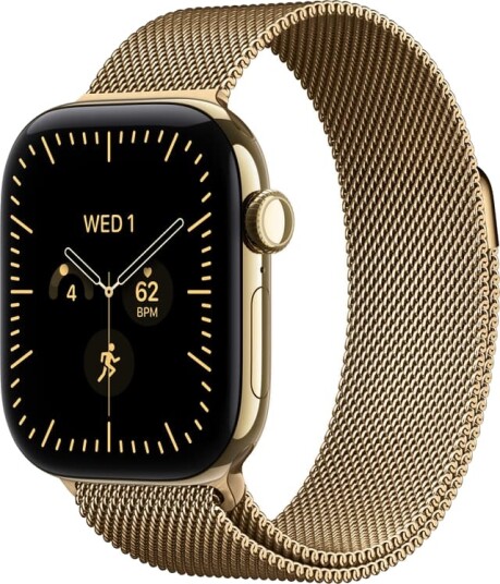 Apple Watch Series 12 42mm CEL (strålende gull titan/strålende gull Milanese Loop)