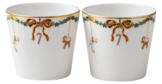 Royal Copenhagen Star Fluted Christmas serveringskopp 2 stk 30 cl