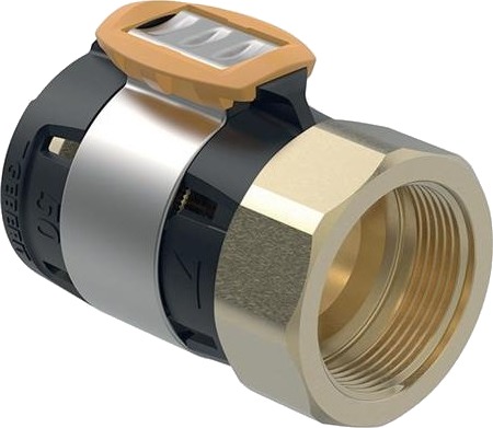 Geberit Flowfit Overgang Med Indvendigt Gevind: Materiale=Blyfri Siliciumbronze Cuzn21si3p D=63Mm Rp=2?