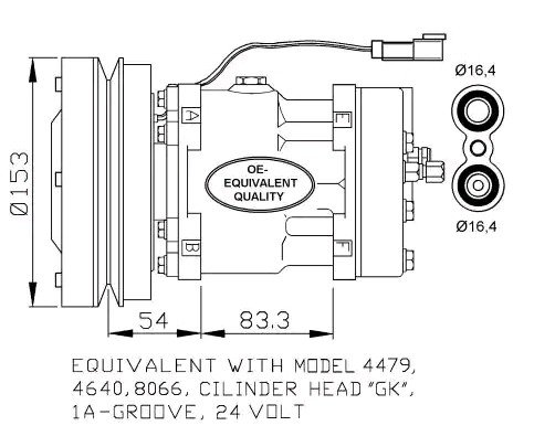AC kompressor NRF 32879 AC kompressor NRF 32879
