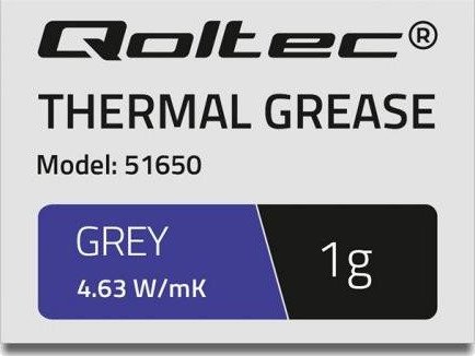Qoltec Kjølepasta 4.63 W/mK 1g Grå