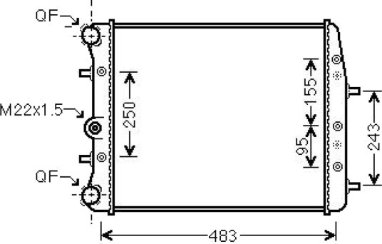 DIEDERICHS DCM3562 Radiator motorkjøling