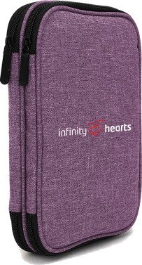 Infinity Hearts Etui for Rundpinner og Tilbehør Lilla 22 x 17 x 4 cm