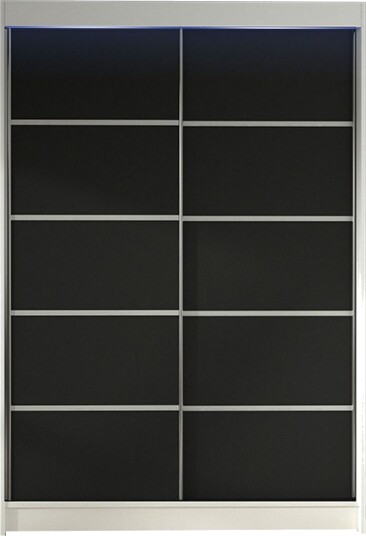 Liverpool Garderobe 120x200 cm - Svart/Hvit