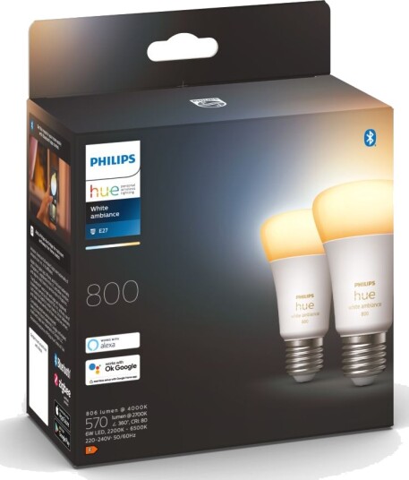 Philips Hue WA Lyskilde 6W A60 E27 2pk - 60531 Philips Hue WA Lyskilde 6W A60 E27 2pk - 60531