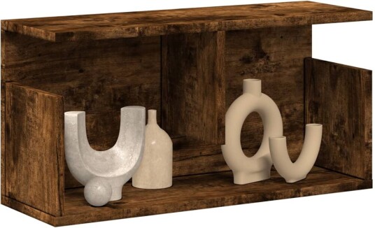 Veggskap 60x20x30 cm røkt eik konstruert tre
