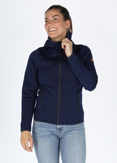 Swedemount Reykjavik Fleece Hood Jacket 2.0 W Navy Melange 40 Fleecetrøyer