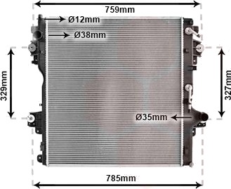 VAN WEZEL 53012708 Radiator motorkjøling