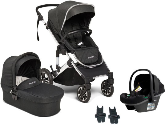Beemoo Maxi 4 Duovogn Inkl. Beemoo Route i-Size Babybilstol Black Silver/Black Stone
