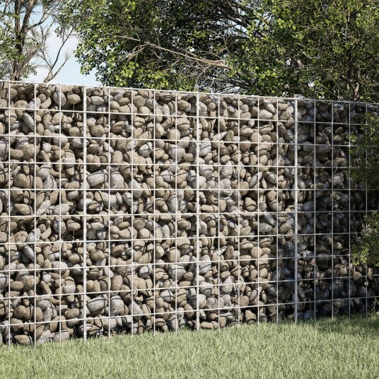vidaXL Gabion med 5 mm tråd og 10x10 cm mesh 100x20x100 cm
