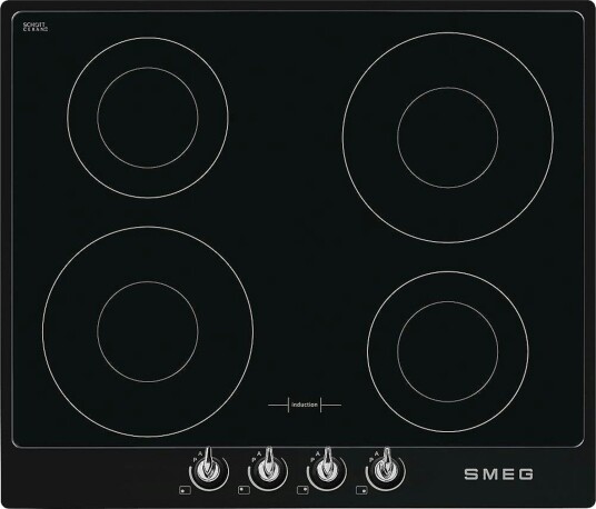 Smeg Victoria 60 cm Induksjonstopp med 4 Kokesoner og PowerBoost Svart