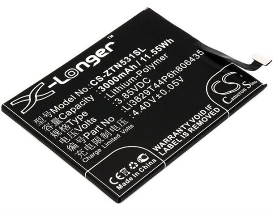 ZTE NX531 batteri (3000 mAh 3.85 V, Sort)