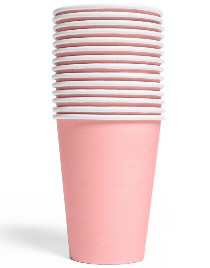 14 stk Rosa Pappkrus 210 ml 14 stk Rosa Pappkrus 210 ml