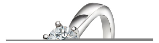 Olivia, Ring i 585 hvitt gull med diamant 0,50ct, størrelse 54