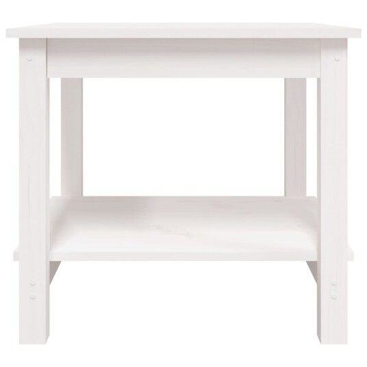 vidaXL Salongbord hvit 50x50x45 cm heltre furu