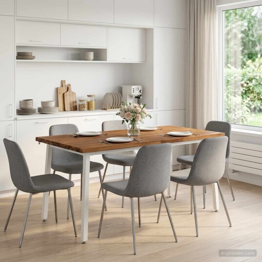 vidaXL Spisebord med levende kant 160 x 90 x 75 cm Solid akasietre