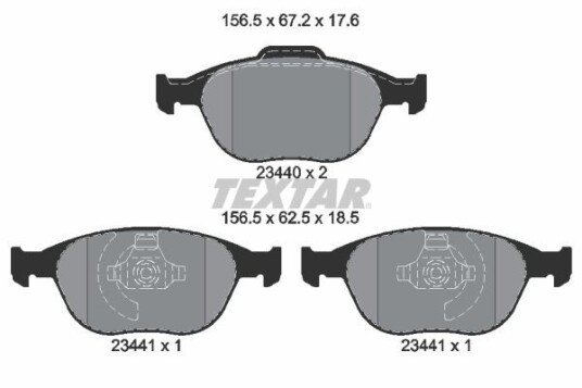 Bremseklosser TEXTAR 2344004
