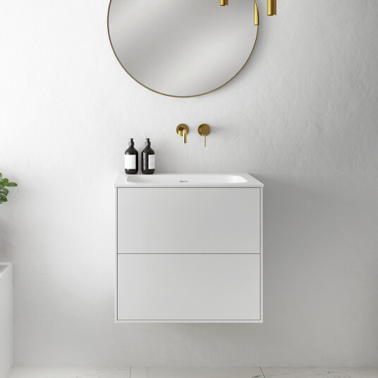 Pulcher Mood 60 Soft - Baderomsmøbel 60x46 cm, matt hvit med SolidTec® vask