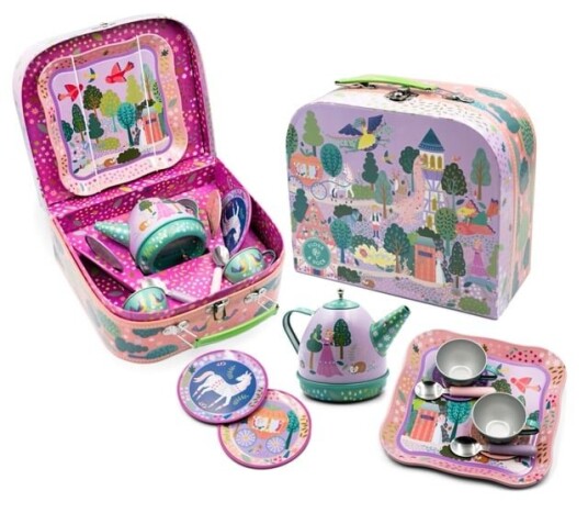 FLOSS & ROCK Fairy Tale 11pc Musical Tin Tea Set 45P6499 FLOSS & ROCK Fairy Tale 11pc Musical Tin Tea Set 45P6499