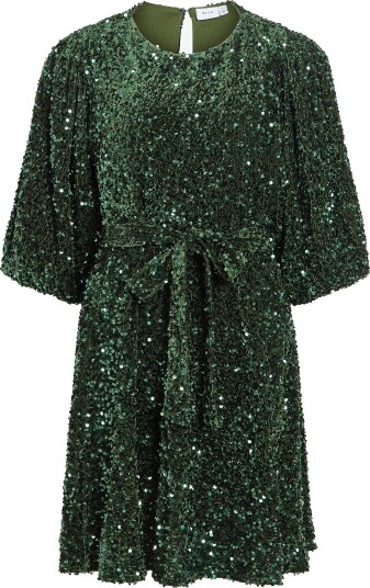 Vila Kjole viFaith O neck 3/4 Short Dress Grønn