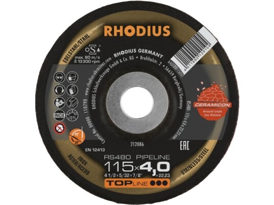 Rhodius 212086 Rs480 Pipeline Skrubskive 25 Stk