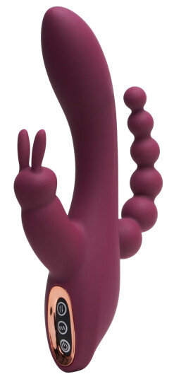 Sinful Triple Fun Bordeaux Oppladbar Rabbitvibrator     - Bordeaux