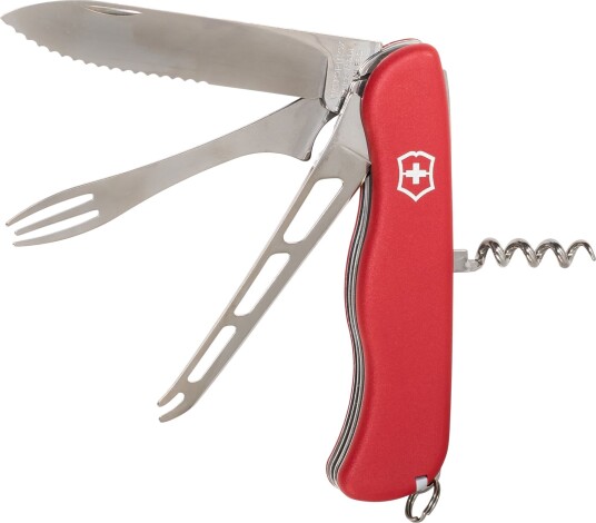 Victorinox Cheese Master lommekniv 111 mm, 8 funksjoner, låsbart blad Rød