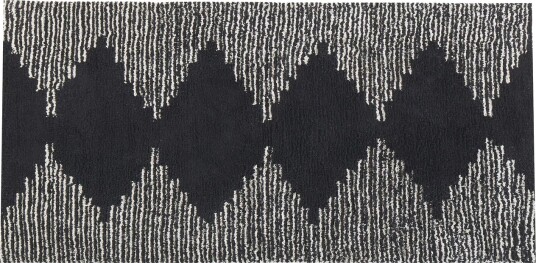 Bathinda Ryeteppe 80x150 cm - Svart/hvit