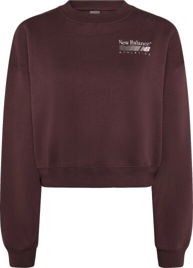New Balance Trackside Fleece Crew   CHERRY LEATHER   L