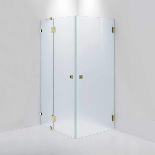 INR Iconic Nordic Rooms Dusjhjørne ARC 14 Måltilpasset Brushed Brass / Frostet Glass INR Iconic Nordic Rooms Dusjhjørne ARC 14 Måltilpasset Brushed Brass / Frostet Glass