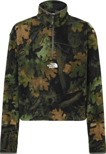 The North Face M Novelty Logo Glacier 1/4 Zip Print Khaki green S