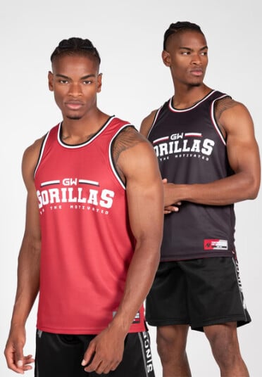 Gorilla Wear Keene Reversible Tank, rød/svart singlet