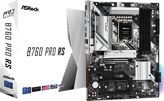 ASRock B760 PRO RS Hovedkort ATX LGA1700 DDR5 med USB-C og 2.5G LAN ASRock B760 PRO RS Hovedkort ATX LGA1700 DDR5 med USB-C og 2.5G LAN