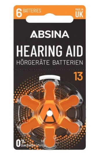 Absina Horeapparatbatteri Za 13 1.4 V 6 Stk Zink-Luft Pr48