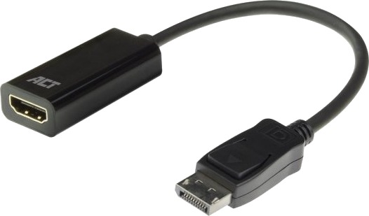 Act Ac7555 Videokabeladapter 0,15 M Displayport Til Hdmi Type A Standard Svart Ac7555
