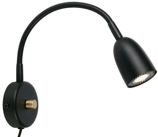 Radiell V5810 Vegglampe Med Dimmer Sort Struktur
