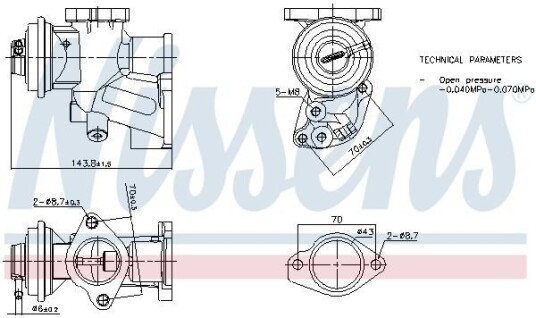 EGR Ventil NISSENS 98476 EGR Ventil NISSENS 98476
