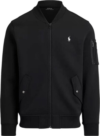 Polo Ralph Lauren Double-Knit Bomber Jacket - Black - S