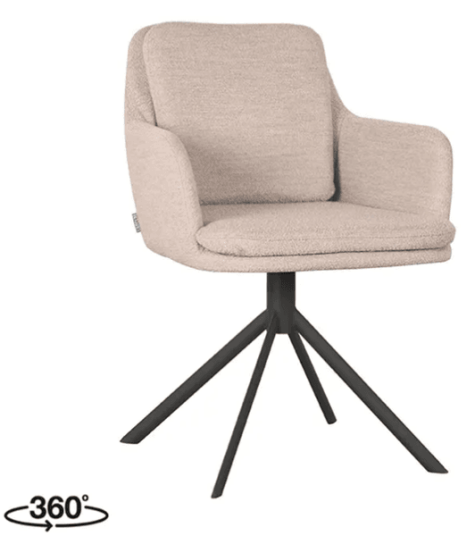 Trend Collection Svivel Spisestol – Natur Boucle Trend Collection Svivel Spisestol – Natur Boucle