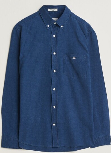 Gant Regular Fit Indigo Oxford Shirt Dark Blue