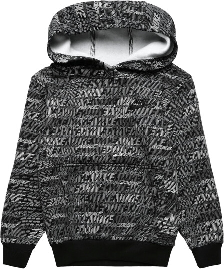Nike K Nsw Club Flc Po Hdy Aop   Black   137 147